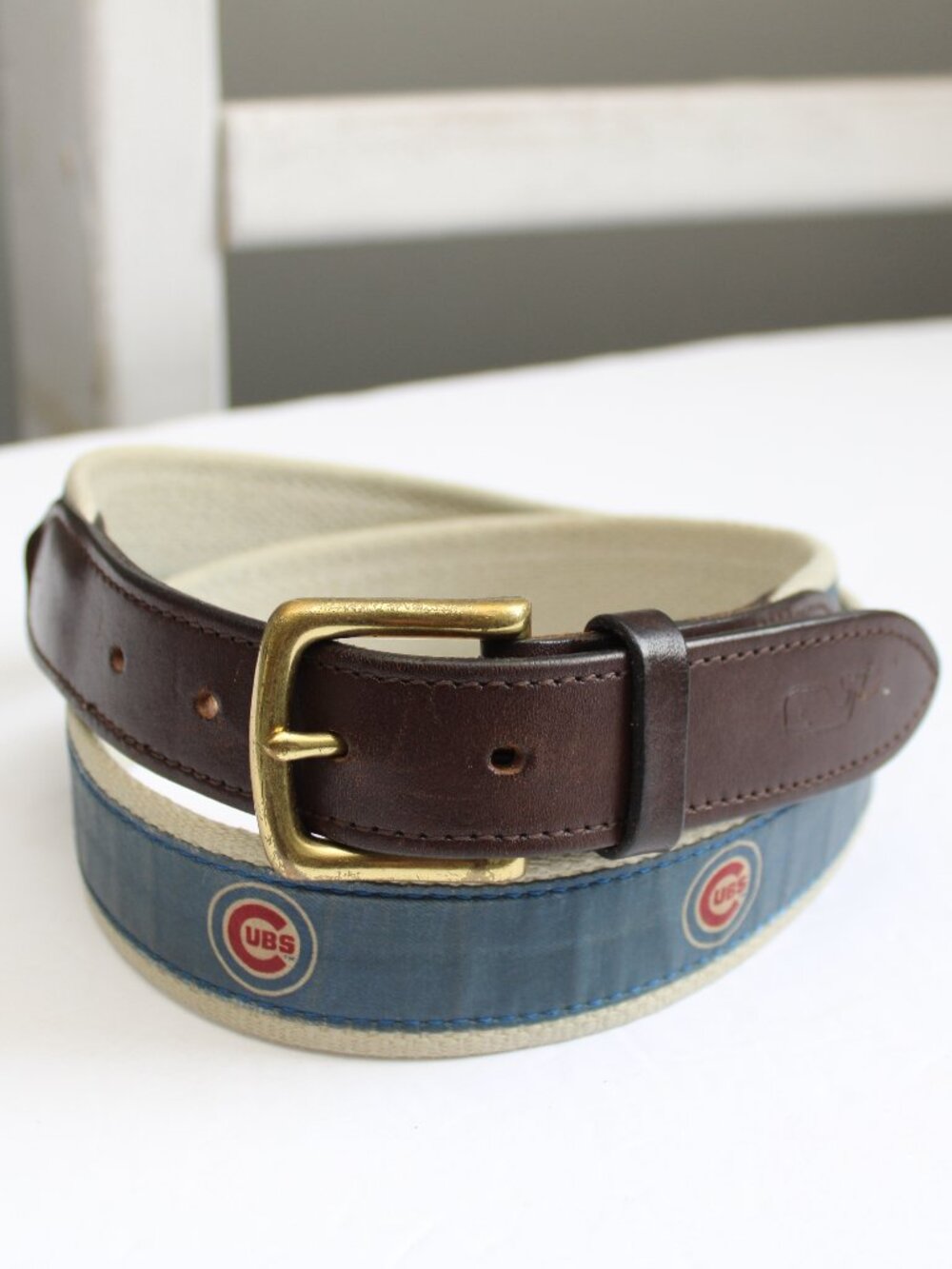 Chicago Cubs Vineyard Vines Royal MLB Canvas Belt Men's Size 36